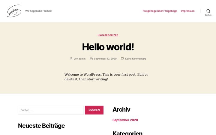 Screenshot of freigehege.com