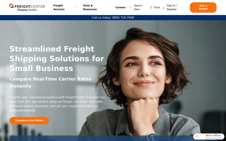Screenshot van freightcenter.com
