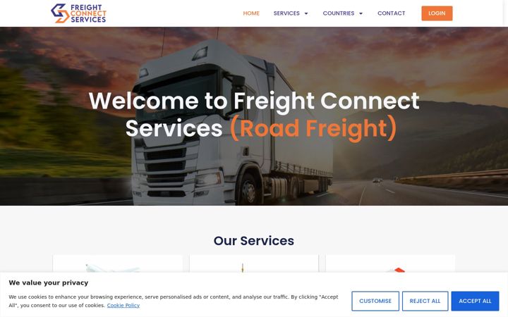 Screenshot of freightcservices.com