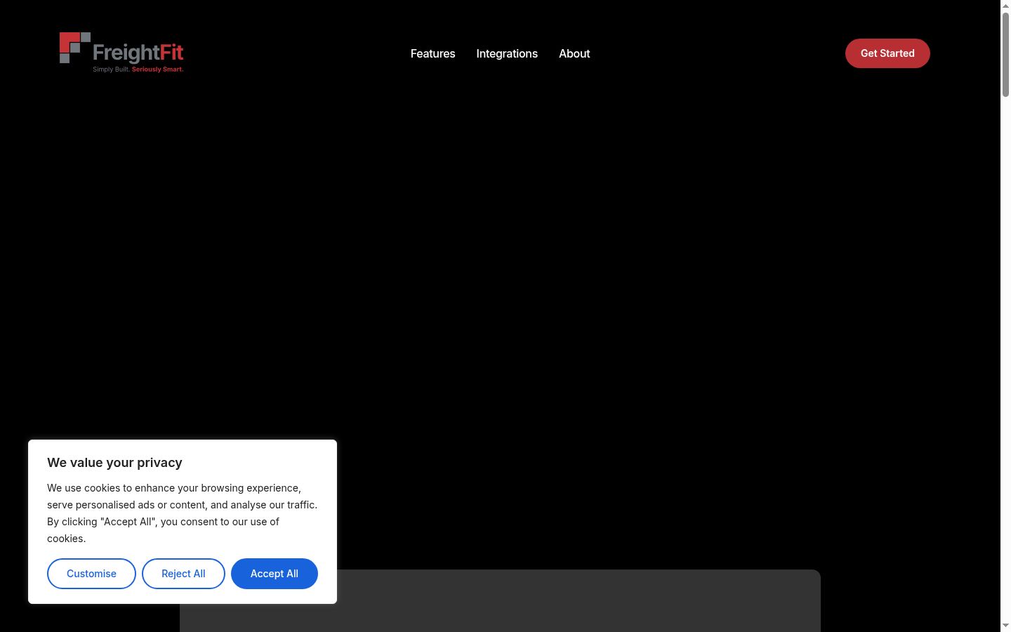 Screenshot tal-banner tal-kunsens muri qabel kwalunkwe interazzjoni