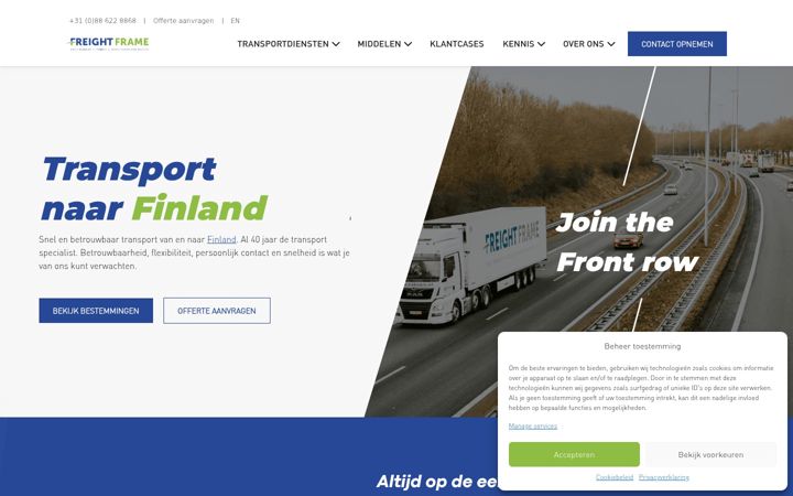 Screenshot of freightframe.com