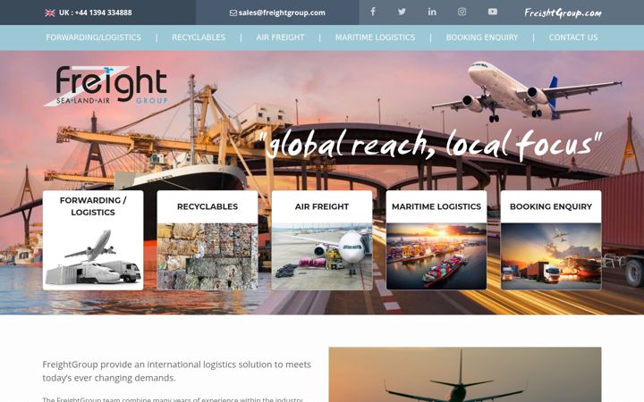 Screenshot of freightgroup.com