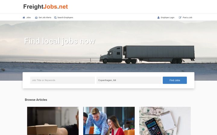 Capture d'écran de freightjobs.net