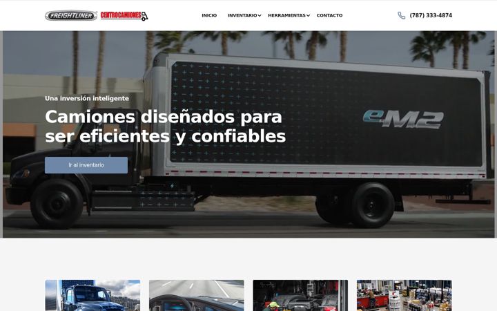 Screenshot of freightlinerpr.com
