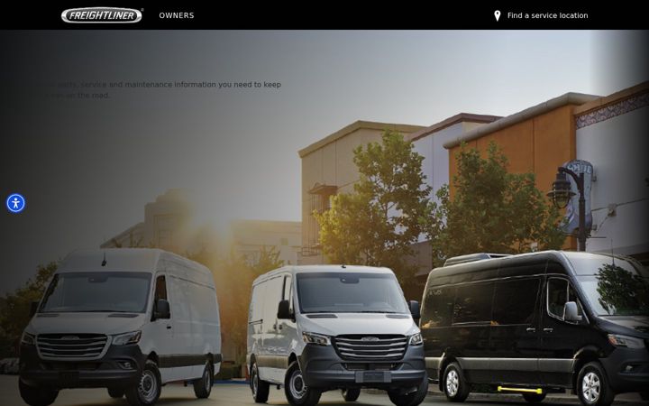 Screenshot of freightlinersprinterusa.com