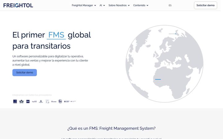 Képernyőkép: freightol.com