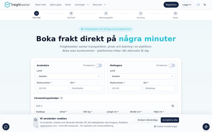 Screenshot of freightseeker.com