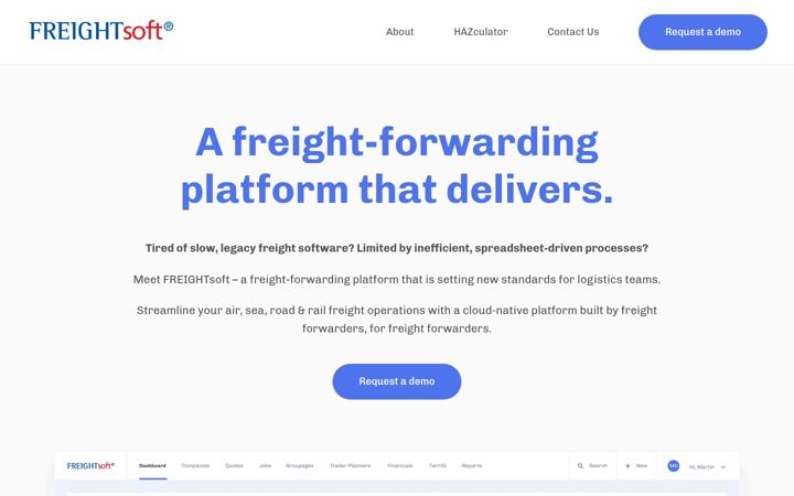 Screenshot of freightsoft.co.uk