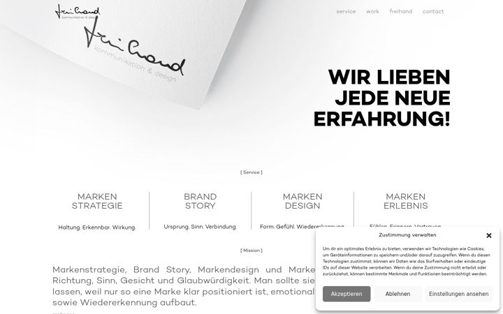 Screenshot of freihand.eu