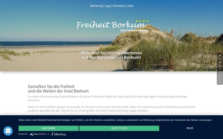 Screenshot of freiheit-borkum.de