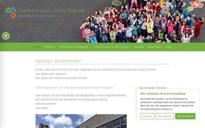 Screenshot of freiherr-vom-stein-schule-wiesbaden.de
