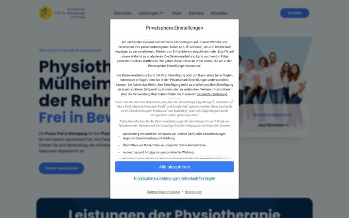 Screenshot of freiinbewegung.net