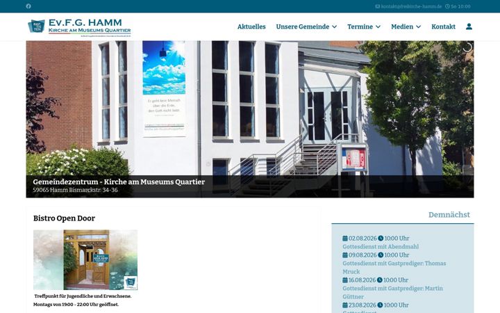 Screenshot of freikirche-hamm.de