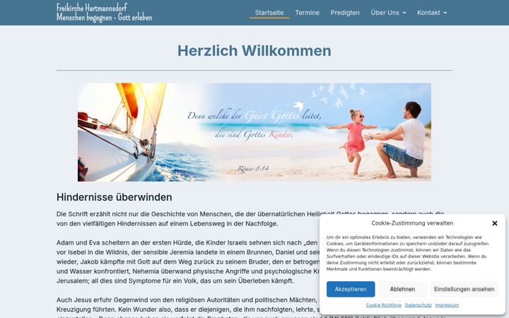 Screenshot of freikirche-hartmannsdorf.de