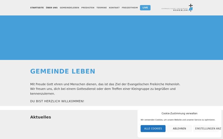 Screenshot of freikirche-hl.de