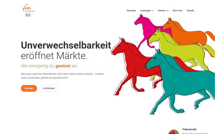 Screenshot of freikreation.de