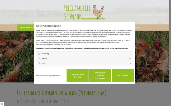 Képernyőkép: freilandeier-schwahn.de