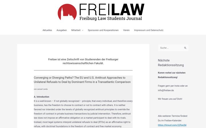 Képernyőkép: freilaw.de