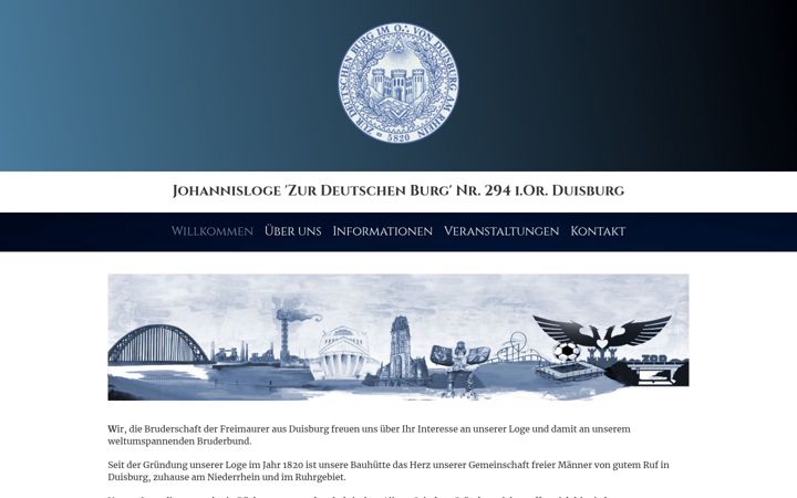Posnetek zaslona freimaurer-duisburg.de