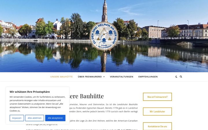 Képernyőkép: freimaurer-landshut.de