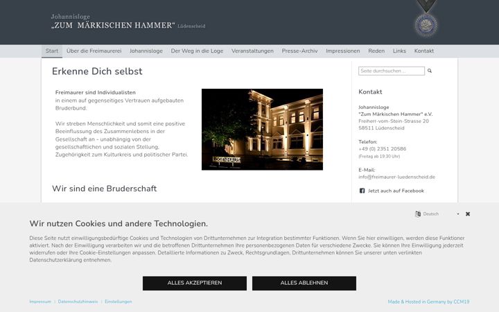 Képernyőkép: freimaurer-luedenscheid.de