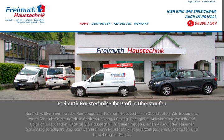 Screenshot του freimuth-haustechnik.de
