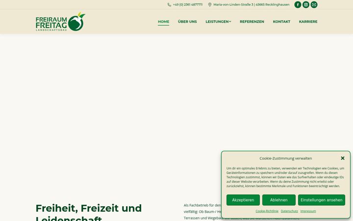 Zrzut ekranu freiraum-freitag.de