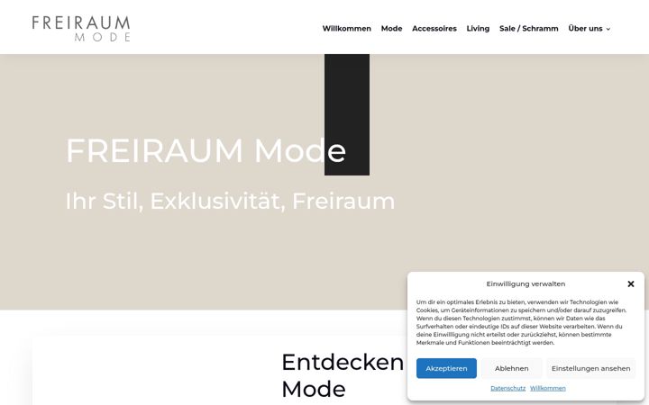 Screenshot of freiraum-mode.de