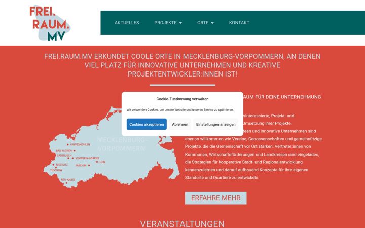 Posnetek zaslona freiraum-mv.de