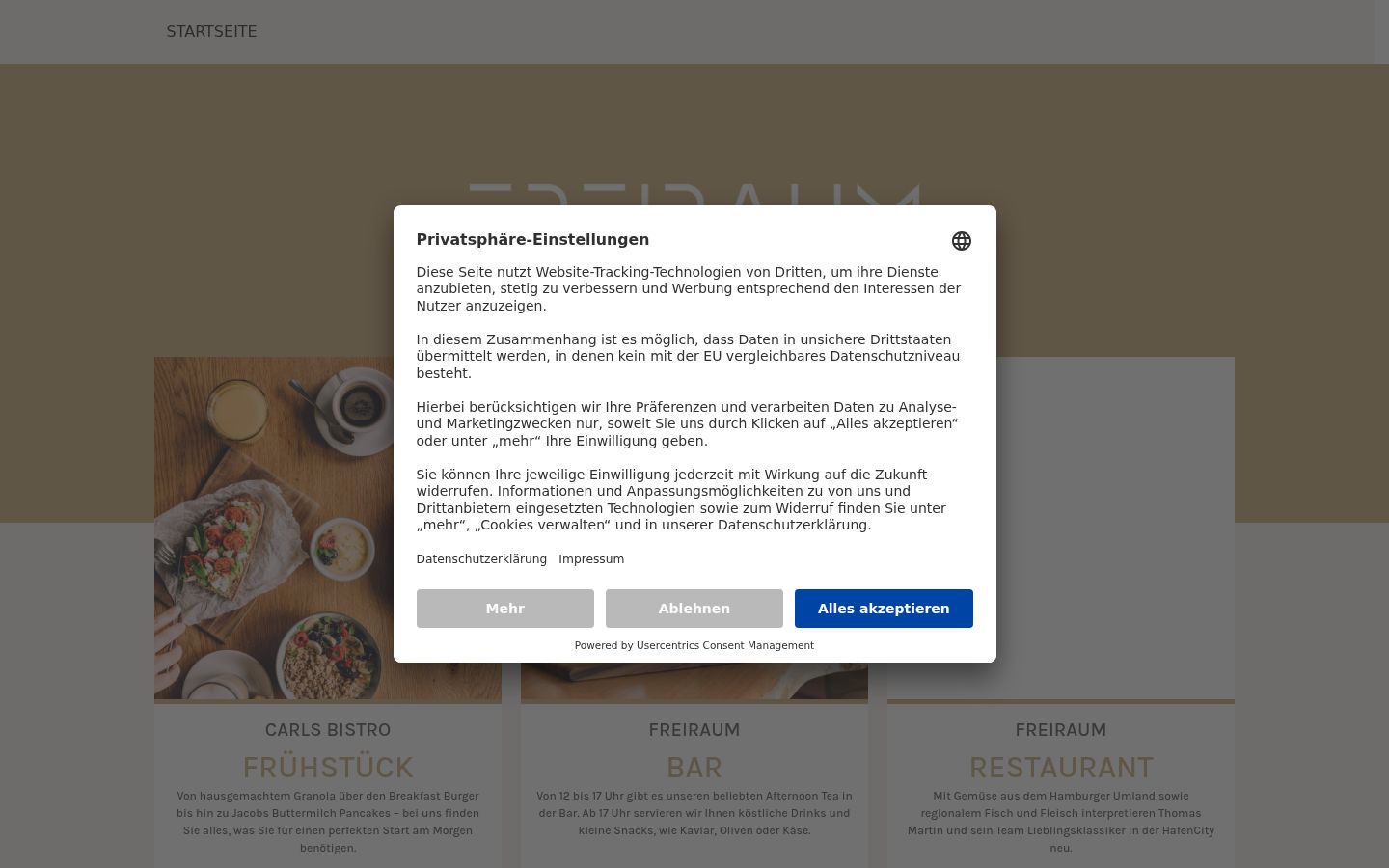 Screenshot tal-banner tal-kunsens muri qabel kwalunkwe interazzjoni