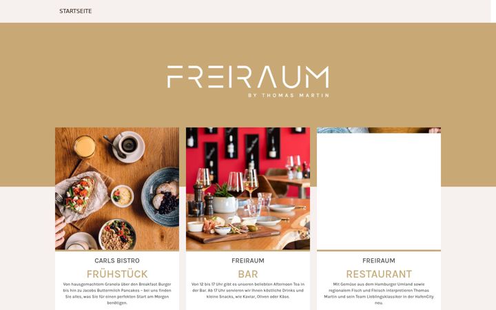 Screenshot of freiraum-restaurant.de