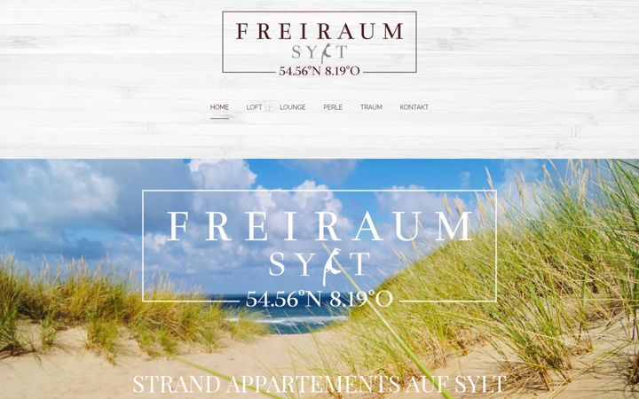 Screenshot of freiraum-sylt.de