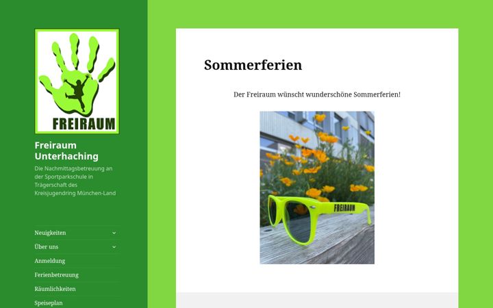 Screenshot of freiraum-uhg.de