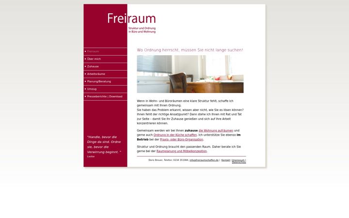 Screenshot of freiraumschaffen.de