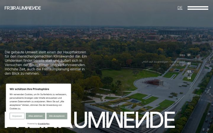Posnetek zaslona freiraumwende.de