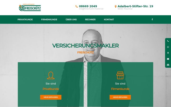 Posnetek zaslona freischuetz-makler.de