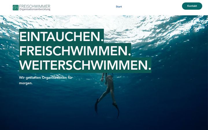 Posnetek zaslona freischwimmer-organisationsentwicklung.de