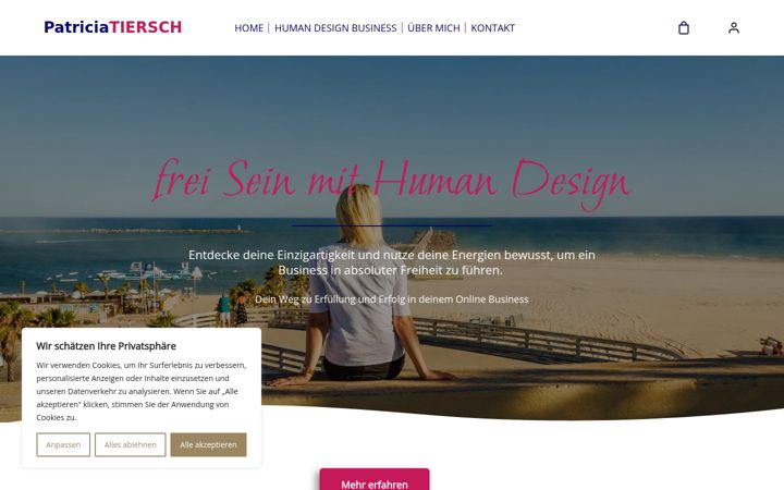 Posnetek zaslona freiseinmithumandesign.de