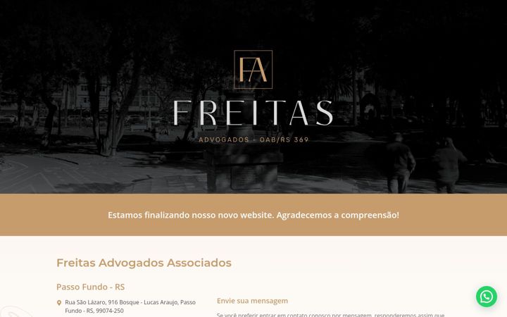 Screenshot of freitas.adv.br