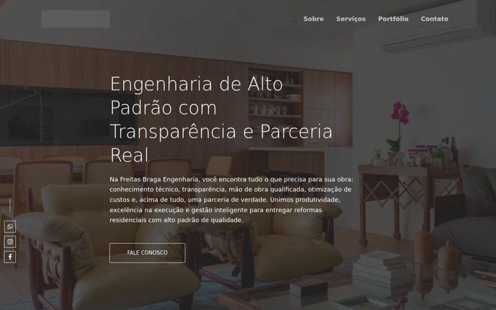 Screenshot of freitasbragaengenharia.com.br