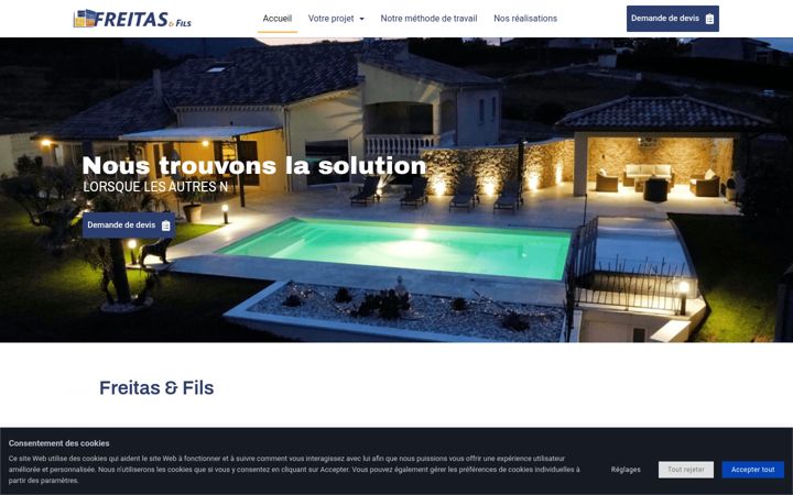 Screenshot of freitasetfils.fr