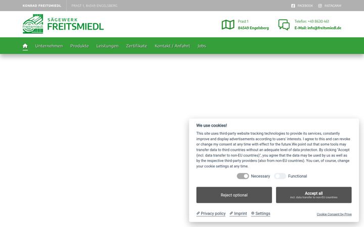 Posnetek zaslona freitsmiedl.de