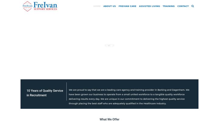 Snímek obrazovky freivan.co.uk