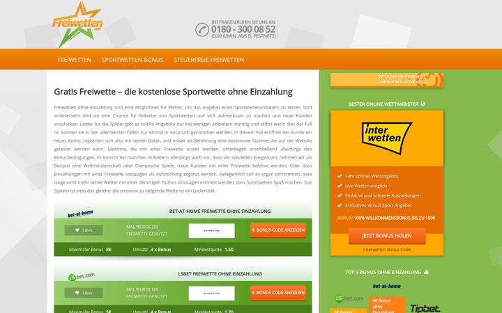 Screenshot of freiwetten.net