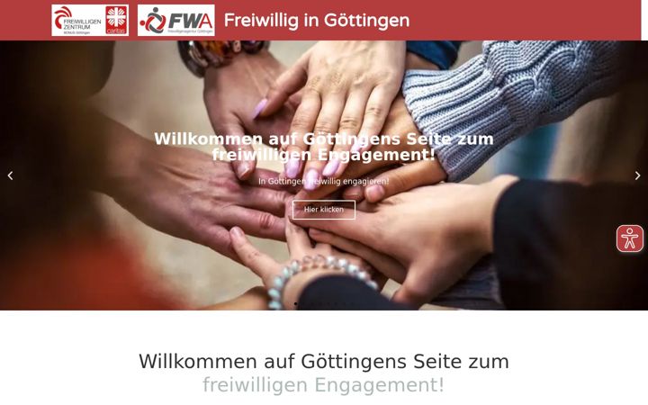 Posnetek zaslona freiwillig-in-goettingen.de