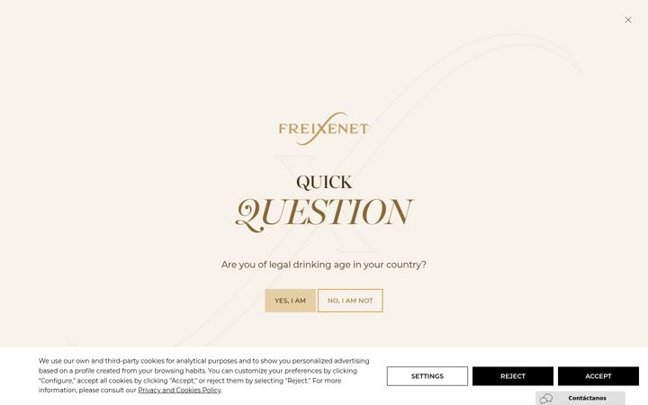 Screenshot of freixenet.com