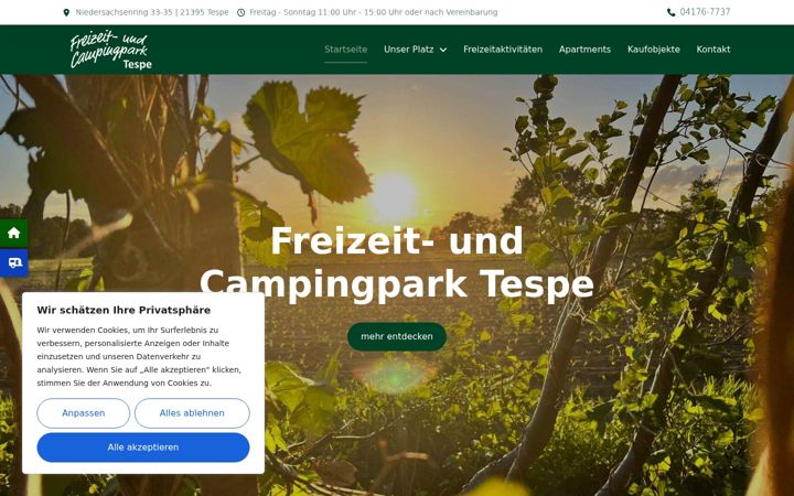 Screenshot του freizeit-und-camping.de