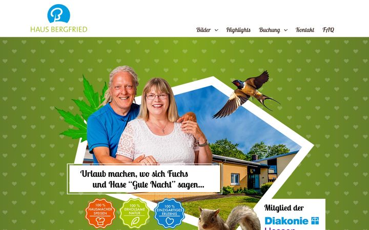 Screenshot stránky freizeithaus-bergfried.de