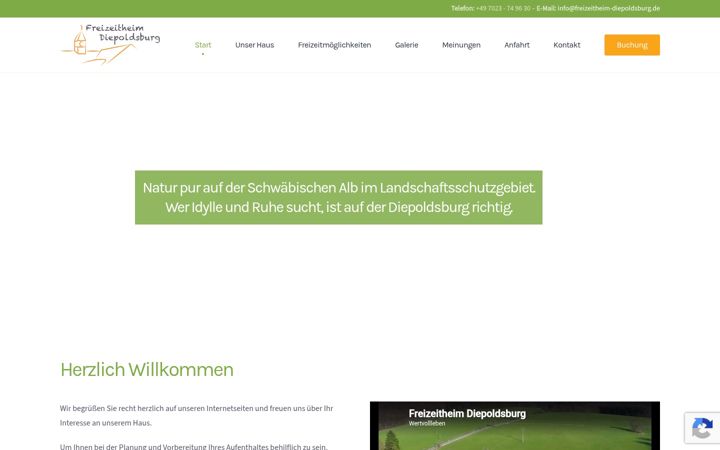 Screenshot του freizeitheim-diepoldsburg.de