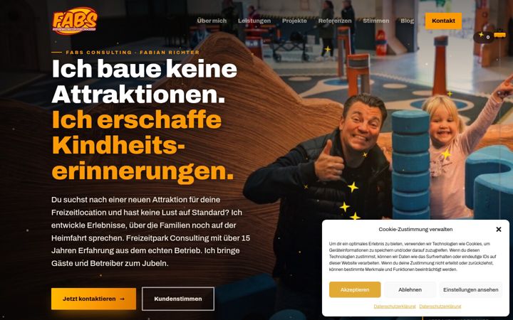 Screenshot stránky freizeitpark-consulting.de